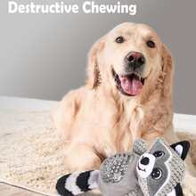 Squeaky Chew Toy Ball Pineapple Plush + Tpr Gray Raccoon Squeaky Toy - Grey - View 3