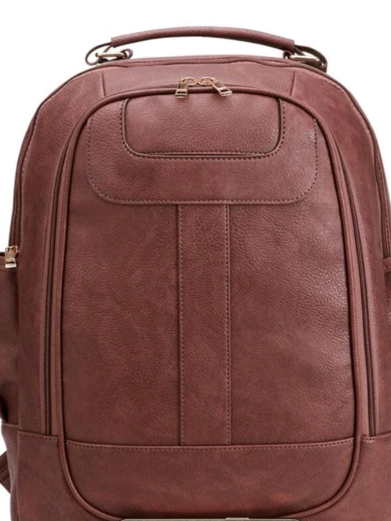Women Functional Backpacks - Chocolate Brown - View 1