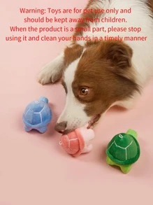 1pc Blue Turtle Shaped Plush Pet Toy - Blue - View 6