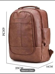 Women Functional Backpacks - Mocha Brown - View 2