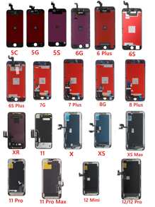 Phone LCD Screen Compatible With iPhone - Black - View 1