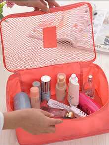 6 Cái/bộ Chữ Đồ Họa Túi Đựng Đồ Du Lịch, Polyester Hiện Đại Đóng Gói Hành Lý Tổ Chức Cho Phụ Kiện Du Lịch - màu đen - Xem 7