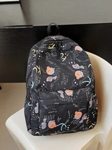 時尚女士們卡通後背包女士電腦雙肩包 - 彩色 - 查看 2