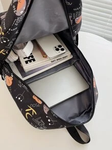 時尚女士們卡通後背包女士電腦雙肩包 - 彩色 - 查看 6