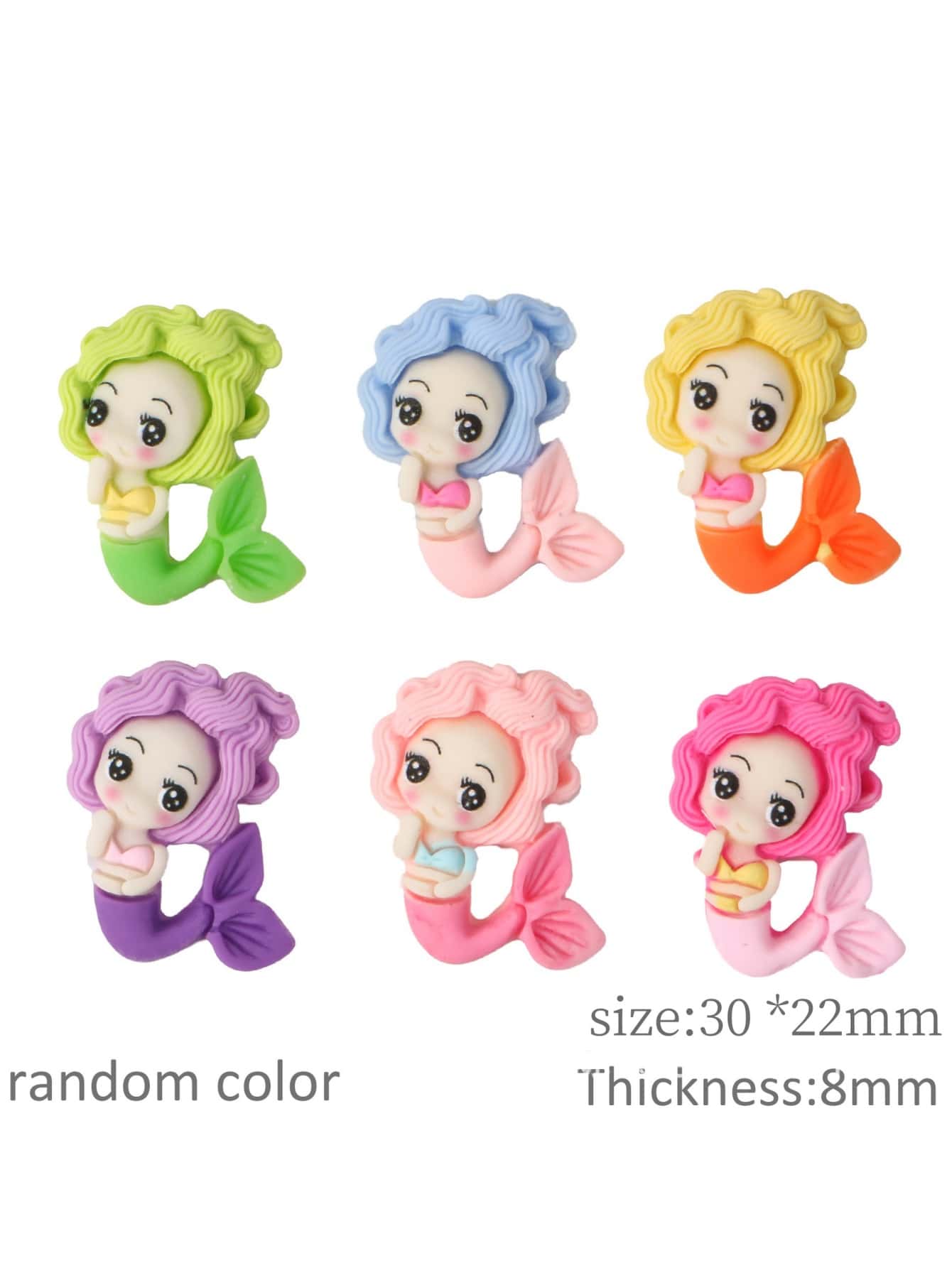 10 Bộ phụ kiện nhựa phong cách công chúa DIY hỗn hợp ngẫu nhiên, bao gồm bông tai, phụ kiện tóc, văn phòng phẩm, vỏ điện thoại, móc khóa, cốc, khóa giày, miếng dán tủ lạnh tự chế, bộ hạt DIY. Bao gồm băng keo hai mặt. - Nhiều màu - Xem 1