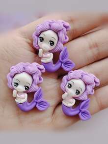 10 Bộ phụ kiện nhựa phong cách công chúa DIY hỗn hợp ngẫu nhiên, bao gồm bông tai, phụ kiện tóc, văn phòng phẩm, vỏ điện thoại, móc khóa, cốc, khóa giày, miếng dán tủ lạnh tự chế, bộ hạt DIY. Bao gồm băng keo hai mặt. - Nhiều màu - Xem 6