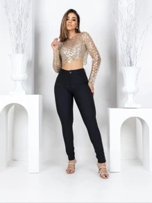 Women Jeans - Negro - Ver 4