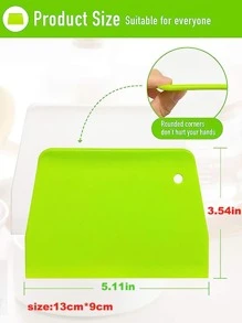 1 Dough Scraper Bowl Scraper,Plastic Dough Cutter, Flexible Plastic Scraper Practical Bench Scraper Multipurpose Food Scrappers For Bread Dough Cake Fondant Icing,Pastry Making Tools