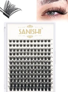 Sanishi Lashes 144pcs/Set D Curl DIY Eyelash Cluster Extension, Ultra-Volume Individual Lashes For Home Use (D-8-16MIX) Lash Clusters, Eyelash Clusters, Individual Eyelashes, Lashes, Fake Lashes - Black - View 1