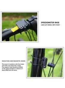 1 pieza Base ABS bicicleta velocimetro - Amarillo - Ver 3