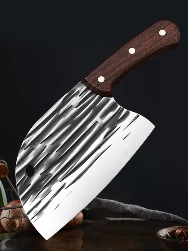 1pc Handmade Butcher Cleaver Steel Kitchen Knife Chopping