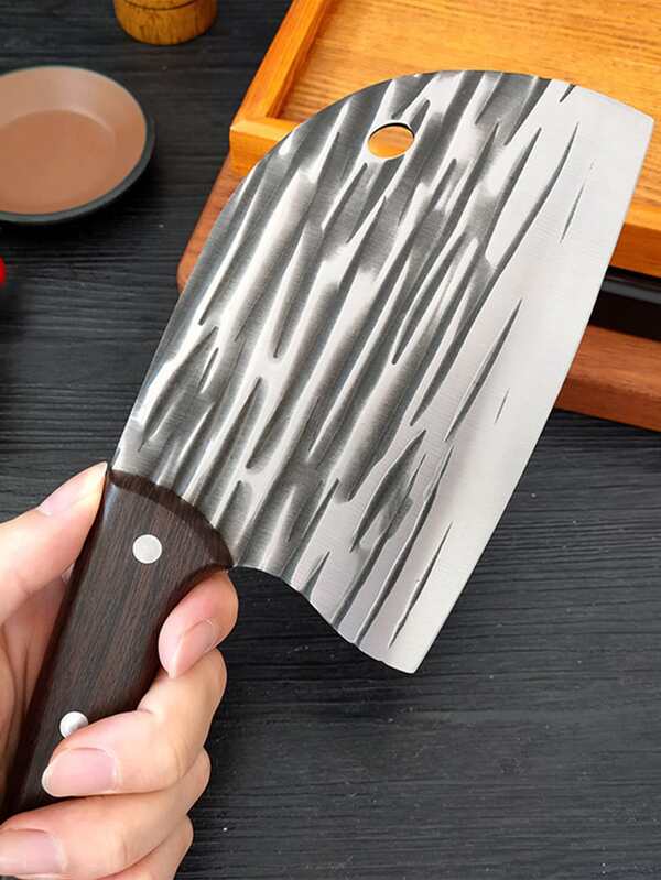 1pc Handmade Butcher Cleaver Steel Kitchen Knife Chopping