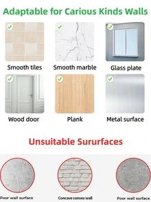 1 pieza Estante de almacenamiento montado en pared simple de plástico , clásico múltiples fines montado en la pared flotante estante para casa - Blanco - Ver 7