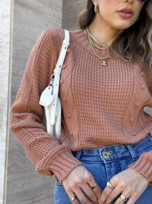 Women Sweaters - 卡其色 - 查看 1