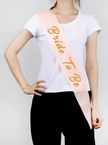 17pcs/Set Bridal Shower Hen Party Bride To Be Decorations Decorative Bracelet Set, Wedding Party Accessories Women With Bride To Be Sash, Bride And Team Bridesmaids Bracelets, Tiara, Veil And Tattoos - Pink - View 3