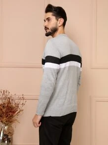 Men Sweaters - Màu Xám nhạt - Xem 3
