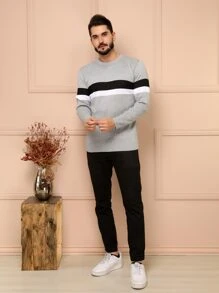 Men Sweaters - Màu Xám nhạt - Xem 6