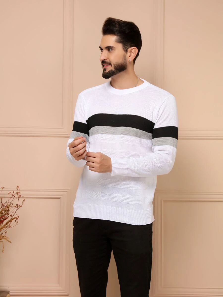 Men Sweaters - White - View 1
