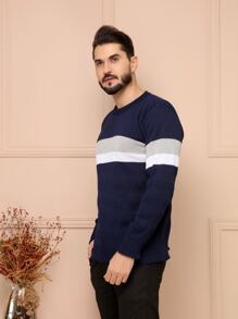 Men Sweaters - Màu xanh hải quân - Xem 2