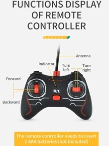 1盒含電池無線遙控工程卡車挖掘機玩具帶光效,1:30四通道模擬推土機,適合3-10歲男孩的禮物 - 黃色 - 查看 11