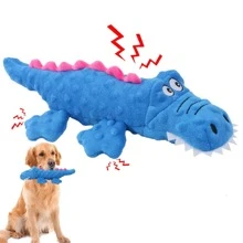 Dog Howl Sound Chew Toy, Interactive Plush Dog Toy, Training Biting Toy, Suitable For Small/Medium/Large Dogs - Blue - View 1
