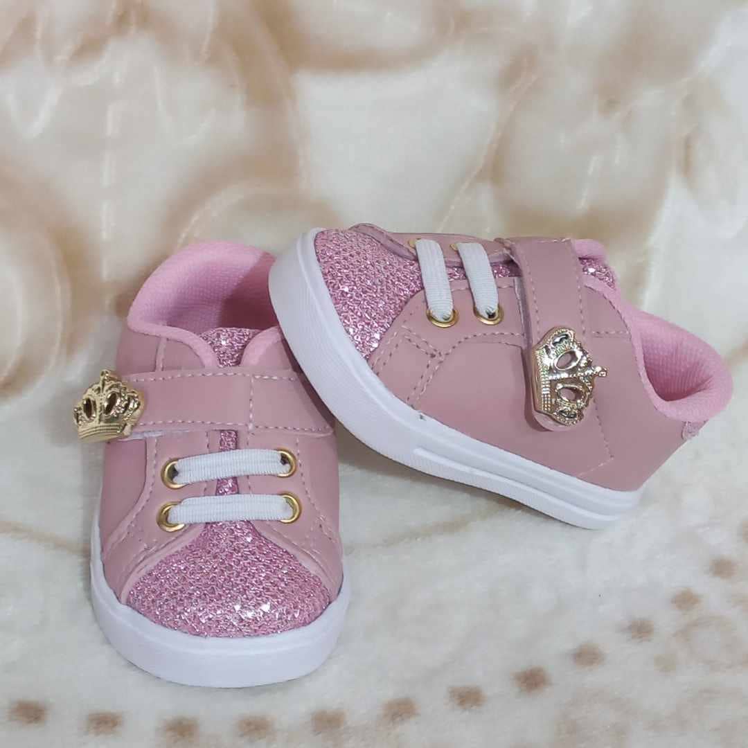 Baby Sneakers - 乾枯玫瑰色 - 查看 1