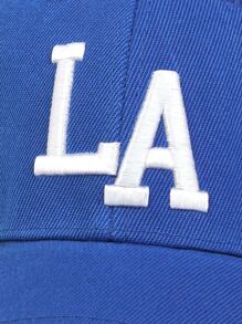 1pc Unisex Adjustable Outdoor Baseball Cap With Letter Embroidery Suitable For Spring And Autumn Travel On The Beach, Holiday, And Leisure Street - Blue - View 5