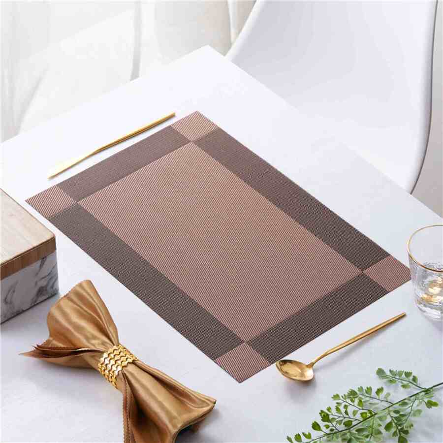 Rectangle PVC Dining Table Pad - Apricot - View 1