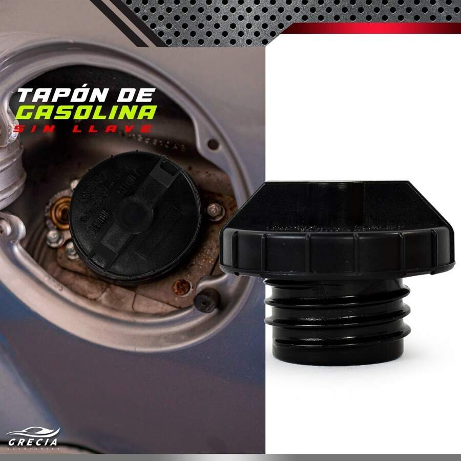 Universal Screw-On Keyless Gas Cap - Black - View 1