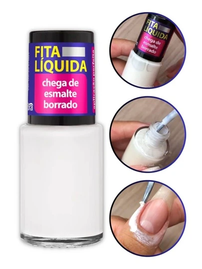 Esmalte Fita Líquida Cora Chega de Esmalte Borrado 9ml Festa Junina