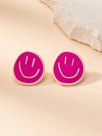 Colorful Cute Emoji Enamel Dangle Earrings