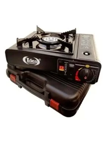 Fogareiro Flex Fogão Portátil Maleta Camping Viagem Cozinha Gás e Refil - Preto - Visão 1