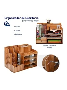 Bluelander organizador de escritorio - Café integral - Ver 4
