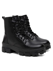 Women Fashion Boots - 黑色 - 查看 1