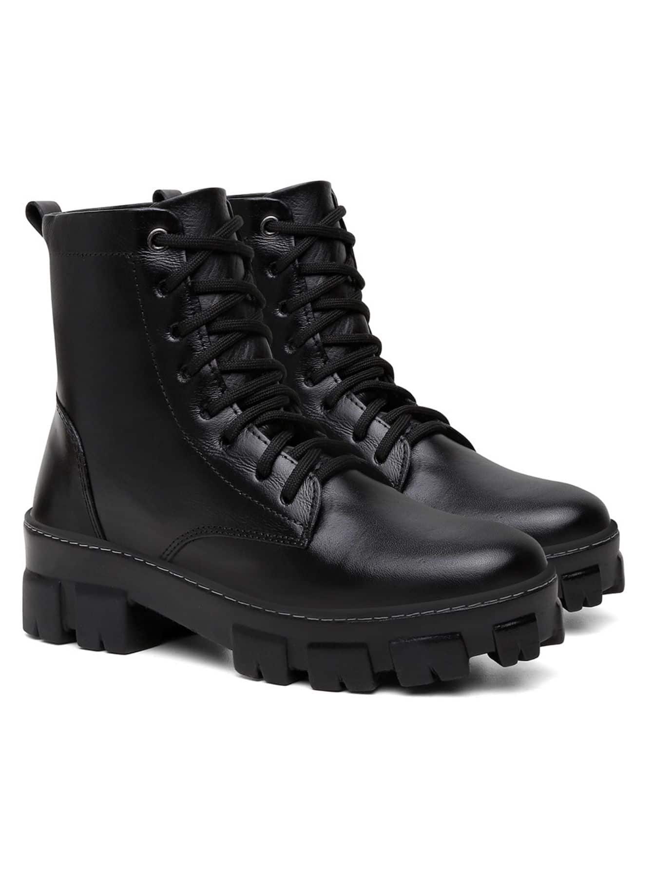 Women Fashion Boots - 黑色 - 查看 1
