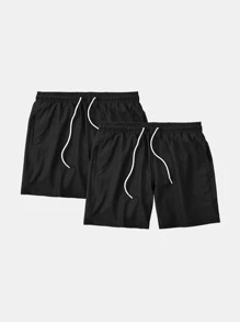 Men Shorts - 黑色 - 查看 1