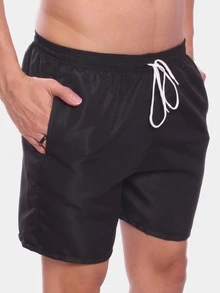 Men Shorts - 黑色 - 查看 3