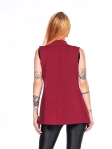 Women Blazers - Burgundy - View 2