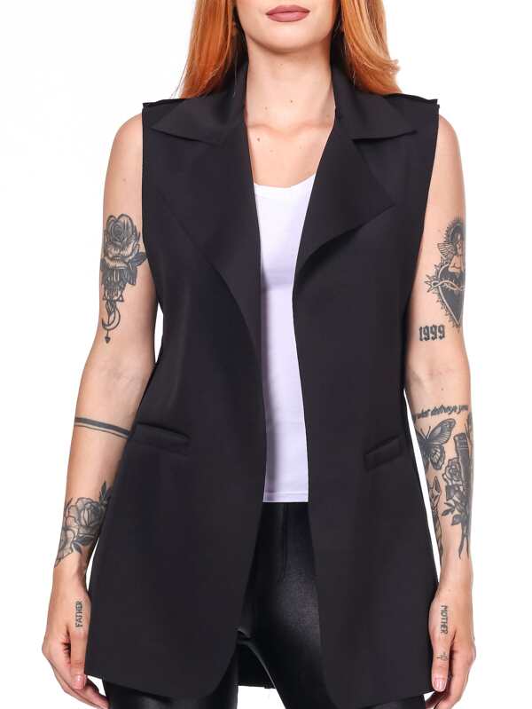 Colete Feminino Longo De Neoprene Maxi lançamento