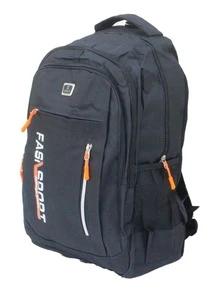 Mochila escolar con compartimiento para laptop "ModaMax Five-Closure Backpack" - Negro - Ver 4