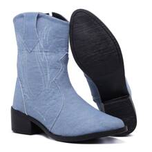 Women Fashion Boots - Blue - View 6