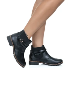 Estilo Shoes Women Fashion Boots - 黑色 - 查看 1