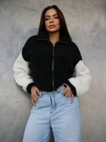Women Sweaters - 黑與白 - 查看 1