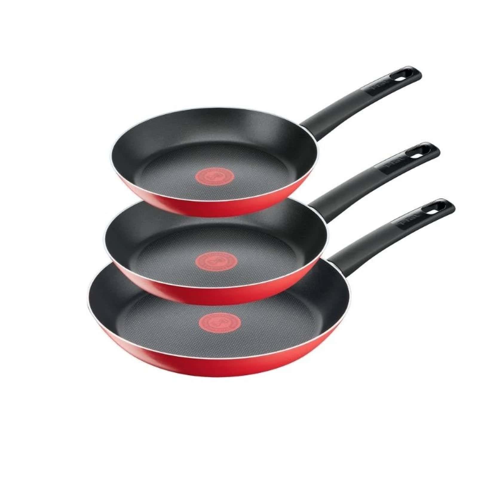 Juego de Sartes T-Fal B5749182M de 20/24/30 cm Thermo-Señal Rojo - Rojo - Ver 1