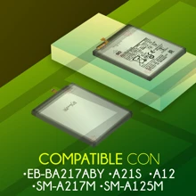 Batería Pila de Repuesto para Galaxy A21S, A12, SM-A217M, SM-A125M 4900mAh Reales | EB-BA217ABY | con Kit de Herramientas, Refacción Reparación - Samsung A21s - Ver 2