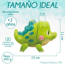 Juguete De Baño De Tiburón, Pez, Cocodrilo Con Movimiento Para Niños Pequeños Bebés Tina Bañera - Verde - Ver 4