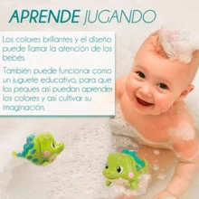 Juguete De Baño De Tiburón, Pez, Cocodrilo Con Movimiento Para Niños Pequeños Bebés Tina Bañera - Verde - Ver 3