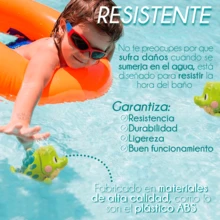 Juguete De Baño De Tiburón, Pez, Cocodrilo Con Movimiento Para Niños Pequeños Bebés Tina Bañera - Verde - Ver 6