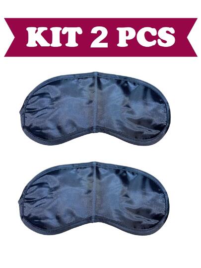 Kit 2 PCS Mascara Tapa Olho De Dormir/Tapa olho/Preta/Mascara descanso para Olhos