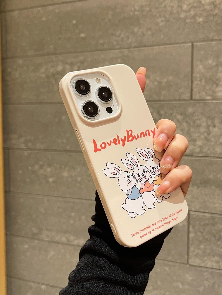 卡通兔子圖案手機外殼 - 彩色 - 查看 1